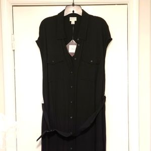 Ava & Viv Sleeveless Black Midi Dress